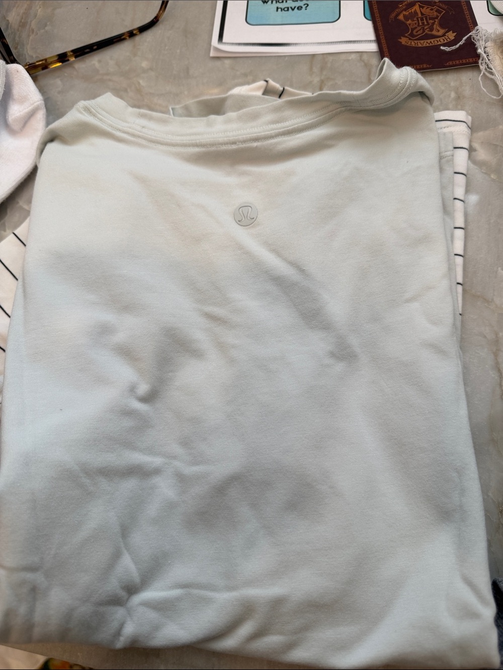 Lululemon Light Mint Crew Neck Love Top